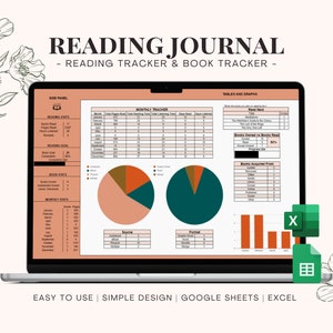 Reading Journal Google Sheets Book Tracker Excel Spreadsheet Reading Tracker Spreadsheet Digital Reading Planner For Book Lovers