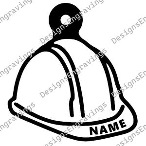 Anpassbare Hardhat Holz Keychain Design. SVG, Laser cut Datei