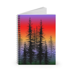 Trees2 - Spiral Notebook - Ruled Line Journal - Eco-Friendly Stationery - Perfect for School, Office, or Personal Use