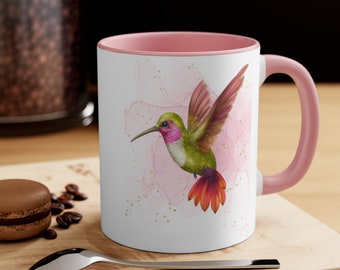 Hummingbird Lover - 011oz Accent Mug - 15oz - 50th birthday mugs -  15oz - mugs mugs -11 ounce coffee mugs - Acme coffee mugs - Gift for her