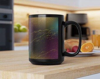 The Galaxy - Black Mug, 15oz - Black Mug -  15oz - mugs mugs -11 ounce coffee mugs - Personalized Gifts - Acme coffee mugs - Gift for her