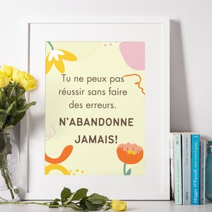 French Motivational Poster / Classroom Decor / Wall Poster / Français / Inspirational Saying