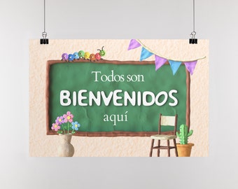 Spanish Welcome Poster / Classroom Poster / Inclusion
