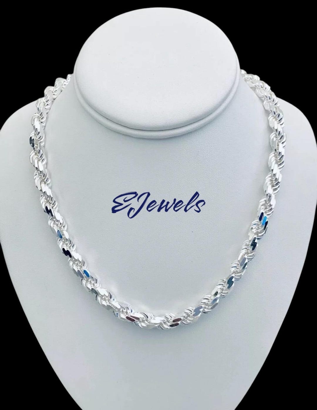Pure Stamped Italian Sterling Silver Rope Chain - Etsy