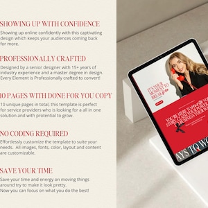 Red Showit Website Template For Coaches