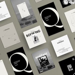 Social Media Templates for Life Coaches, Minimal Instagram Templates, Mindset Coach Instagram Bundle, Productivity & Motivation Content