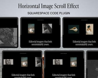 Squarespace Horizontal Image Scroll Plugin, Squarespace Portfolio Website Template, Responsive Image Gallery Effect