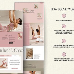 Squarespace Template for fitness Coaches, personal trainers, Pilates & Yoga studio, wellness Website imagen 2