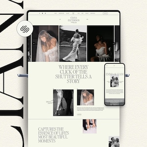 Minimalist Squarespace Website Template: Editorial Portfolio for Photographers