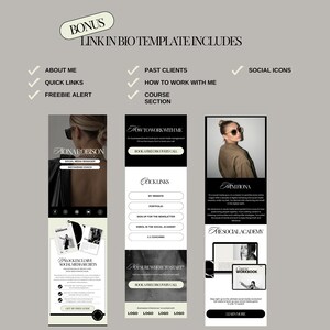 Aesthetic Canva Website Template Bundle for Virtual Assistant, Social Media Manager, sales funnel, portfolio website, One Page Website