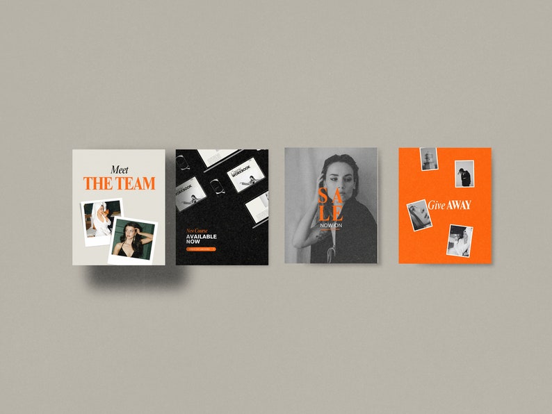 Bold Orange Podcast Instagram Templates, bold instagram template, Coach Instagram Template , IG stories template, mindset coach templates