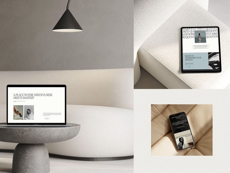 Squarespace Website Template for Health Coach, life coach website, coaching template, wellness coach website, sales page template, VAs, Sofi