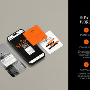 Bold Orange Podcast Instagram Templates, bold instagram template, Coach Instagram Template , IG stories template, mindset coach templates