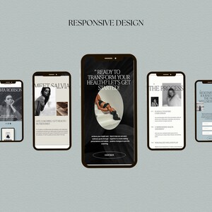 Squarespace Website Template for Health Coach, life coach website, coaching template, wellness coach website, sales page template, VAs, Sofi