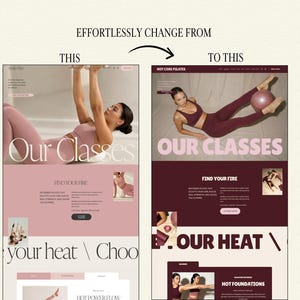 Squarespace Template for fitness Coaches, personal trainers, Pilates & Yoga studio, wellness Website imagen 8