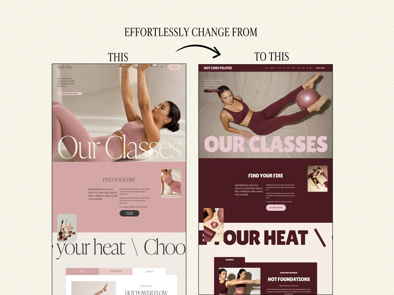 Squarespace Template for fitness Coaches, personal trainers, Pilates & Yoga studio, wellness Website imagen 8
