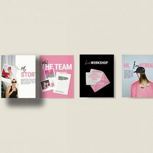 Bold Pink Instagram Templates for coaches, bold instagram template, Podcast Instagram Template , IG stories template, coaching templates