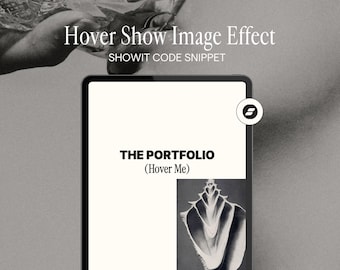Showit Hover Image Effect, Interactive Portfolio Canvas, Code Snippet