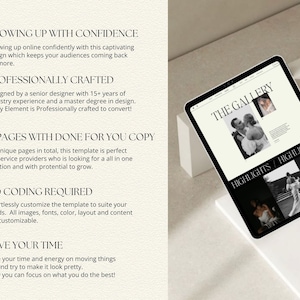 Squarespace Website Template for photographers, editorial website template, Portfolio website, Photography website, coach website
