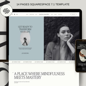 Squarespace Template for Health Coach, life coach website, coaching template, Photography Website, sales page template, wellness coach