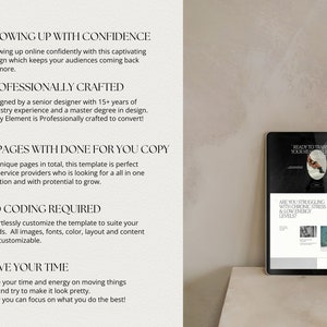 Squarespace Website Template for Health Coach, life coach website, coaching template, wellness coach website, sales page template, VAs, Sofi