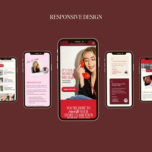 Red Showit Website Template For Coaches