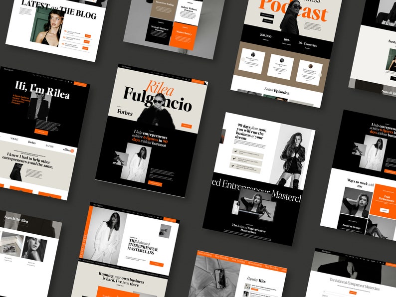 Squarespace Website Template for Business Coach, podcast website template, coaching template, Author Website, sales page template, VAs, Sofi