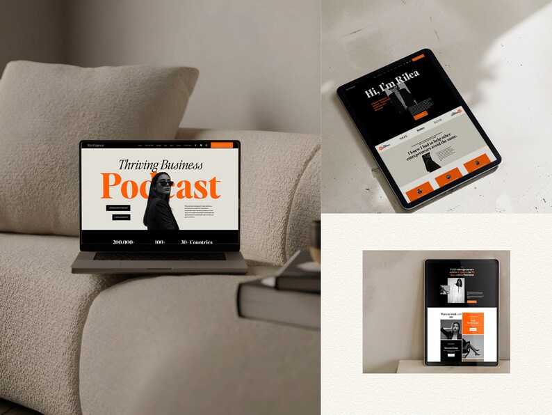 Squarespace Website Template for Business Coach, podcast website template, coaching template, Author Website, sales page template, VAs, Sofi