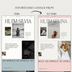 Squarespace Website Template for Health Coach, life coach website, coaching template, wellness coach website, sales page template, VAs, Sofi