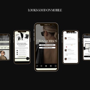 Aesthetic Canva Website Template Bundle for Virtual Assistant, Social Media Manager, sales funnel, portfolio website, One Page Website