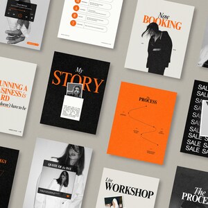 Bold Orange Podcast Instagram Templates, bold instagram template, Coach Instagram Template , IG stories template, mindset coach templates
