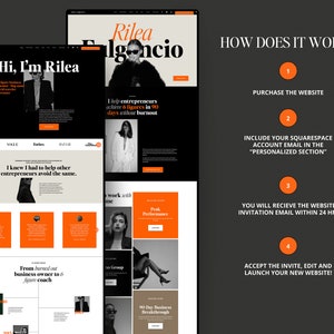 Squarespace Website Template for Business Coach, podcast website template, coaching template, Author Website, sales page template, VAs, Sofi