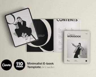 Neutral Canva Ebook Template: 110-Page Workbook for Coaches
