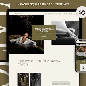 Squarespace Website Template for Therapists & Coaches: Minimalist design