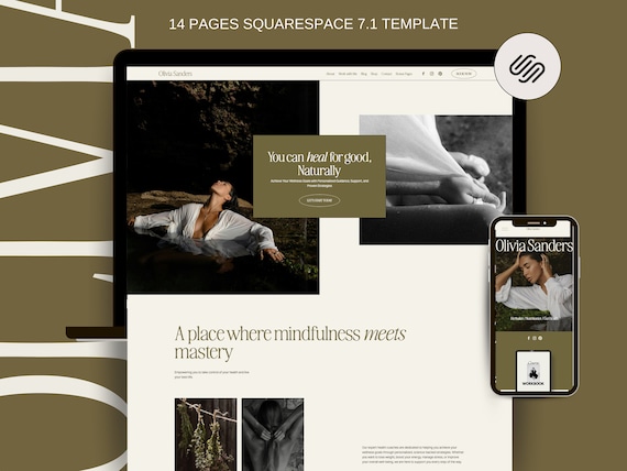 Squarespace Website Template for Therapists & Coaches: Minimalist design