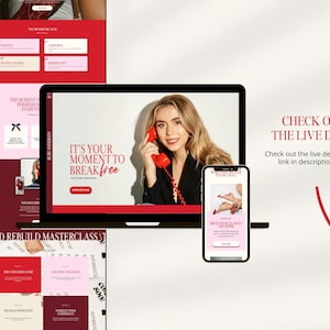 Red Showit Website Template For Coaches