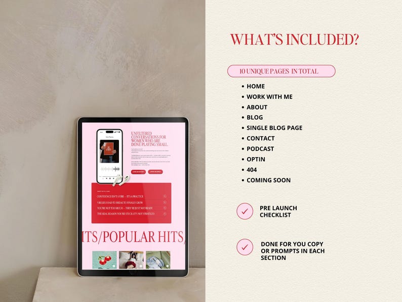 Red Showit Website Template For Coaches