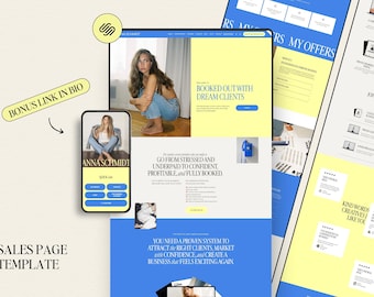 Squarespace Sales Page Template: Creative Coaching Website Design
