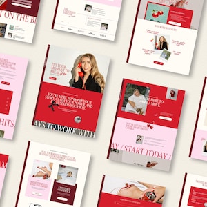 Red Showit Website Template For Coaches