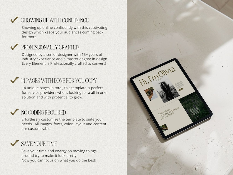 Squarespace Website Template for therapist, herbalist Website, life coach website, coaching template, nutritionist website template