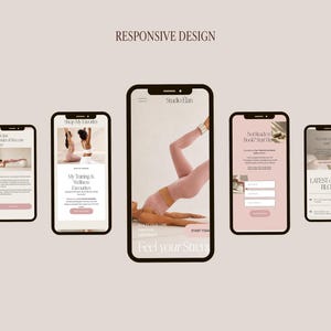 Squarespace Template for fitness Coaches, personal trainers, Pilates & Yoga studio, wellness Website imagen 5