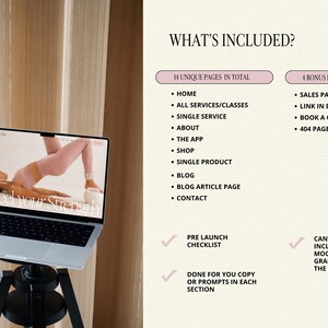 Squarespace Template for fitness Coaches, personal trainers, Pilates & Yoga studio, wellness Website imagen 4