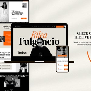 Squarespace Website Template for Business Coach, podcast website template, coaching template, Author Website, sales page template, VAs, Sofi