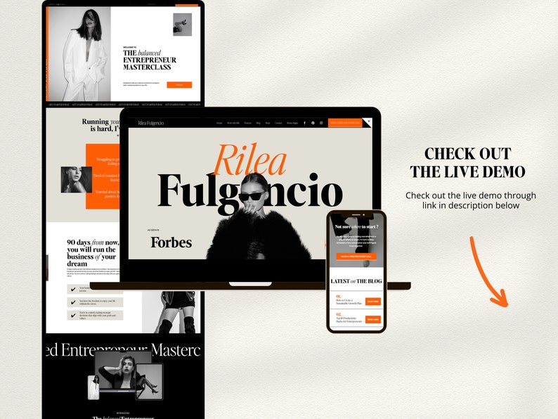 Squarespace Website Template for Business Coach, podcast website template, coaching template, Author Website, sales page template, VAs, Sofi