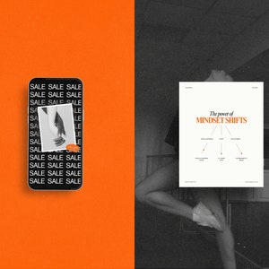 Bold Orange Podcast Instagram Templates, bold instagram template, Coach Instagram Template , IG stories template, mindset coach templates
