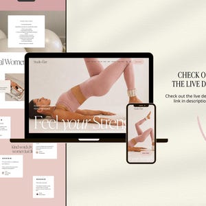 Squarespace Template for fitness Coaches, personal trainers, Pilates & Yoga studio, wellness Website imagen 10