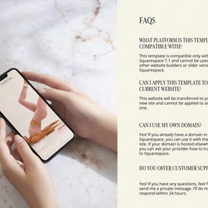 Squarespace Template for fitness Coaches, personal trainers, Pilates & Yoga studio, wellness Website imagen 9