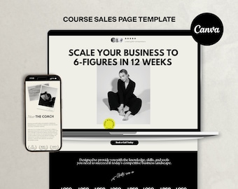 Minimalist Coach Website: Canva Landing Page Template