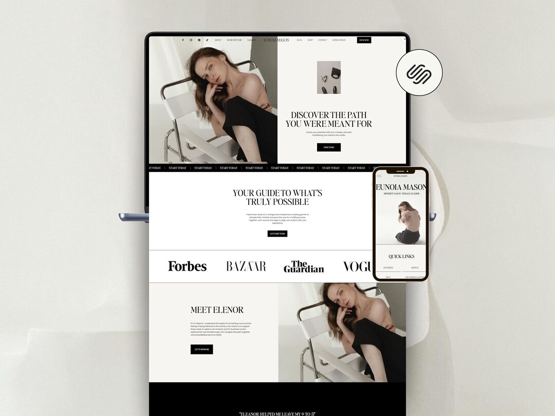 Minimal Squarespace Website Template: Interior Designers Portfolio ...