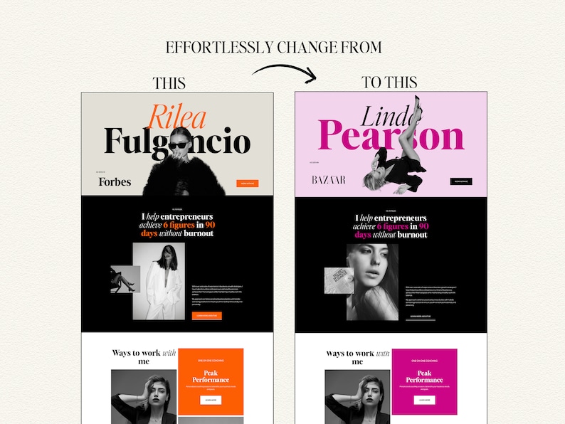 Squarespace Website Template for Business Coach, podcast website template, coaching template, Author Website, sales page template, VAs, Sofi